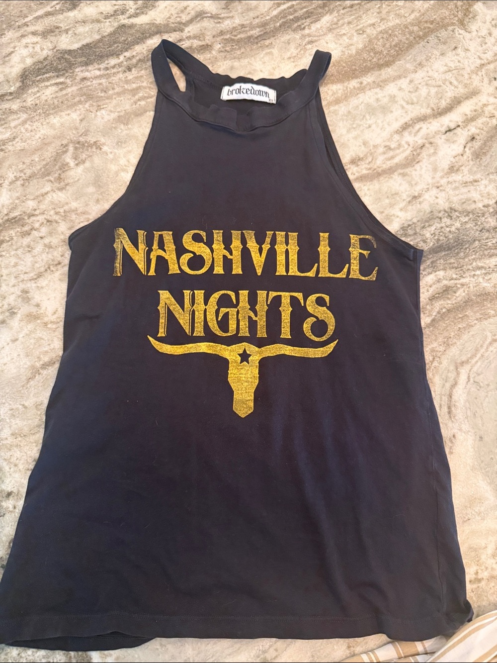 Brokedown Women's 'Nashville Nights' Black Tank Top